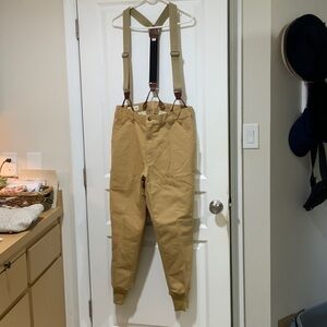 Orvis Men's Khaki Chinos with Suspenders